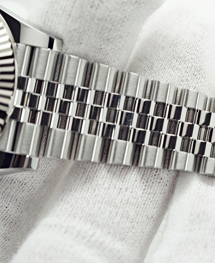 ساعة Rolex Datejust Watch – Roman Numerals, Silver Oyster Bracelet & Transparent Case Back